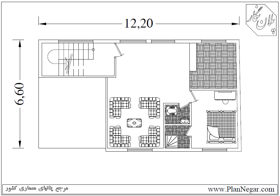نقشه خانه مسکونی 7*12