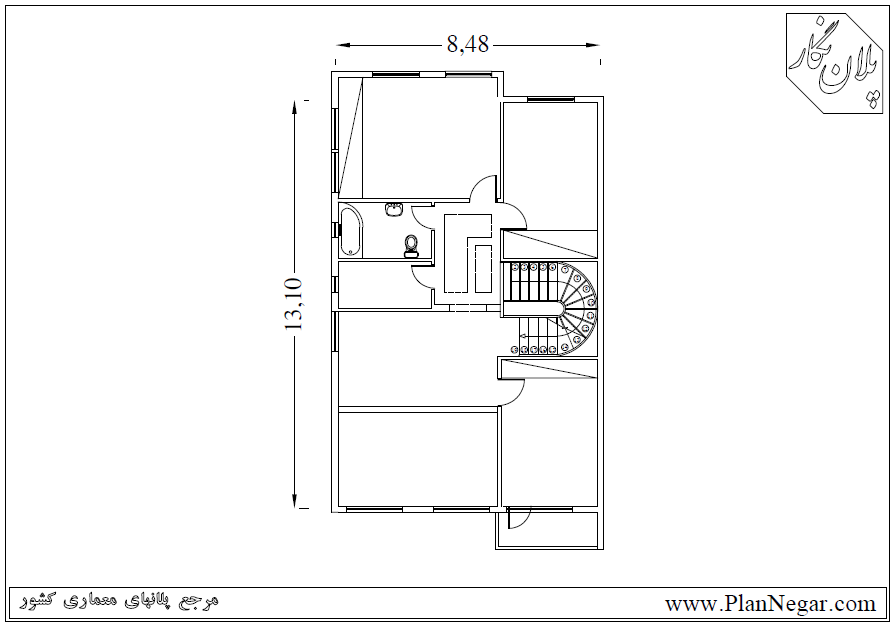 نقشه خانه مسکونی 13*9