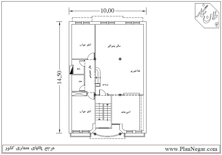 نقشه خانه مسکونی 15*10